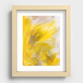 Yellow Abstact Flower Recessed Framed Print