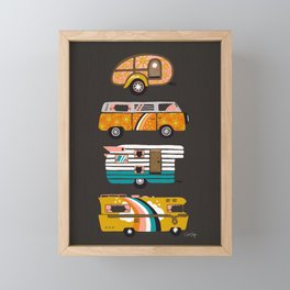 Retro Road Trip – Charcoal Framed Mini Art Print