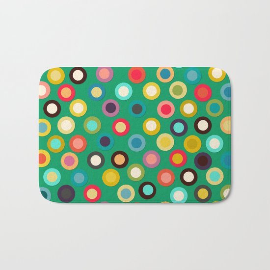 green pop spot Bath Mat