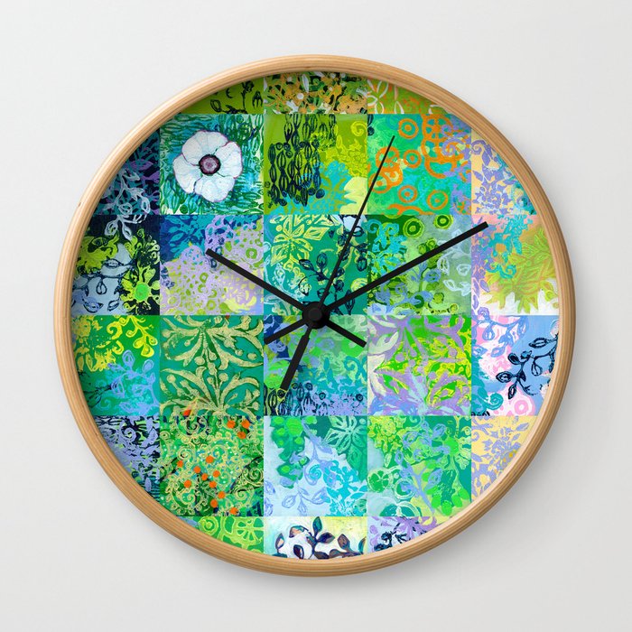 Abstract Littles Collage Wall Clock