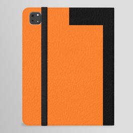 Letter T (Black & Orange) iPad Folio Case