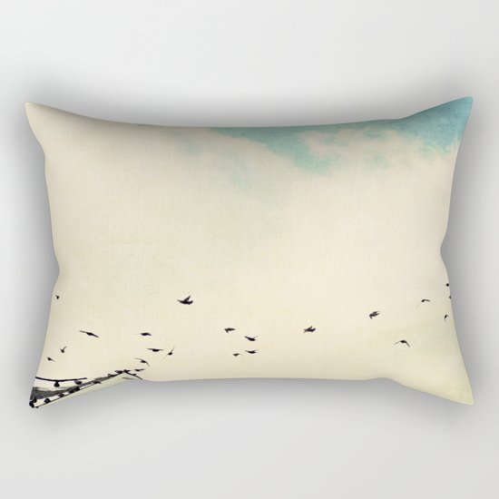 up on the roof top Rectangular Pillow