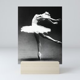 Swan Lake Ballet Magnificent Natalia Makarova black and white photograph  Mini Art Print