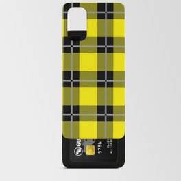 Yellow and Black Flannel-Plaid Pattern Android Card Case
