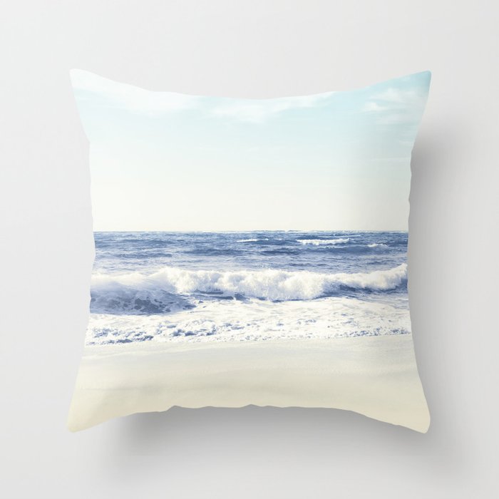 North Shore Beach Throw Pillow
