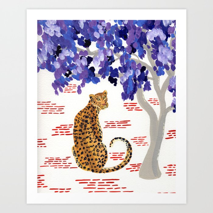 Under The Jacaranda Art Print By Lostgoosestudio Society6