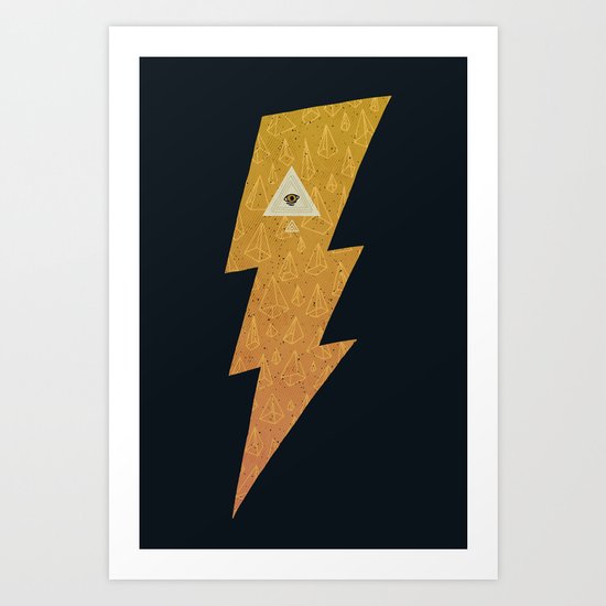 Something with lightning and stuff Art Print