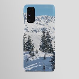 Winter landscape with snow-covered fir trees Android Case