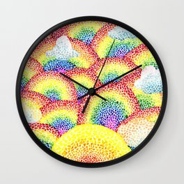 Rainbow Mosaic Wall Clock