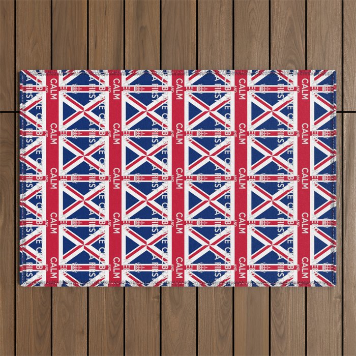 Keep Calm And Celebrate A First Text On The Union Jack Outdoor Rug
