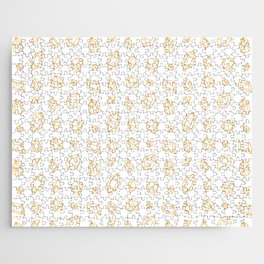 Mustard Gems Pattern Jigsaw Puzzle
