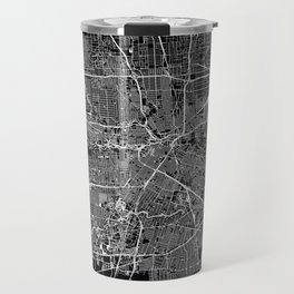 Houston Black Map Travel Mug