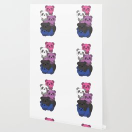 Genderfluid Flag Pride Lgbtq Cute Panda Pile Wallpaper