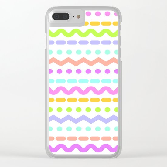 Color line 4 Clear iPhone Case
