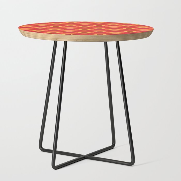 Retro Colorful Circles Pattern Side Table