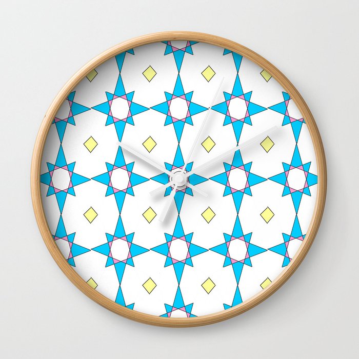 symetric patterns 37 -mandala,geometric,rosace,harmony,star,symmetry Wall Clock