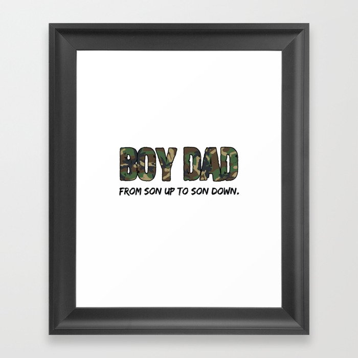 Boy dad from son up to son down Fathersday 2022 Framed Art Print