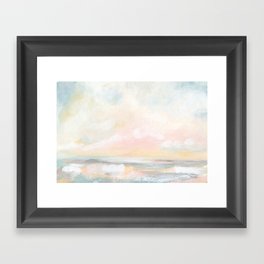 Rebirth - Pastel Ocean Seascape Framed Art Print