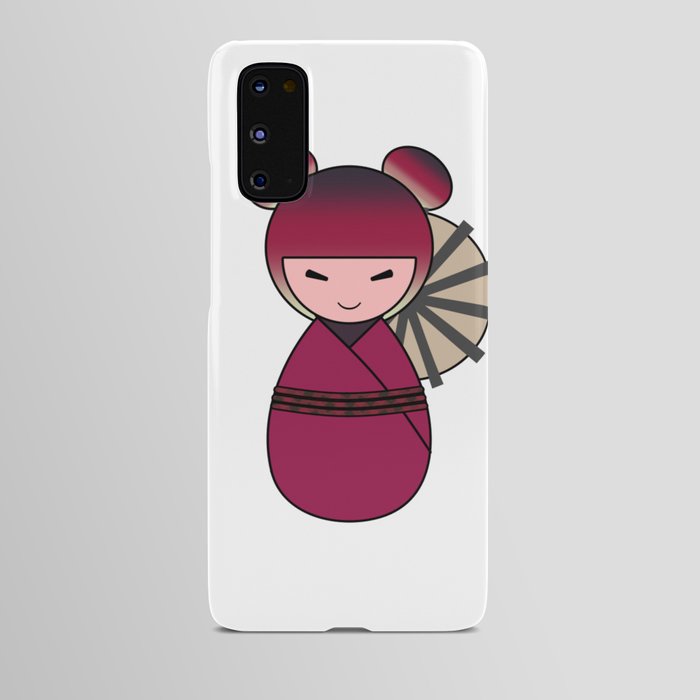 Geisha with an umbrella Android Case