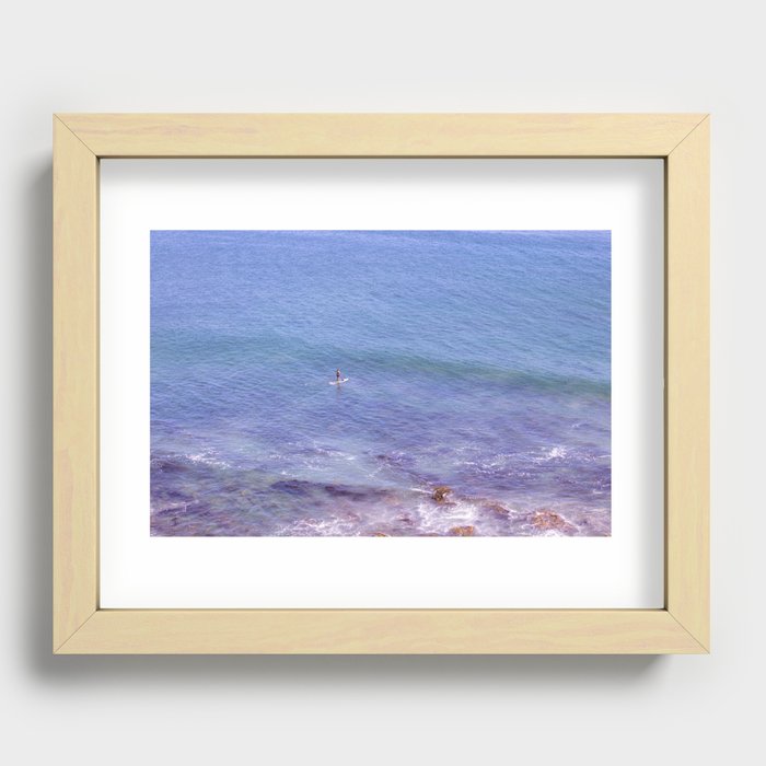 Lonely Surfer Recessed Framed Print