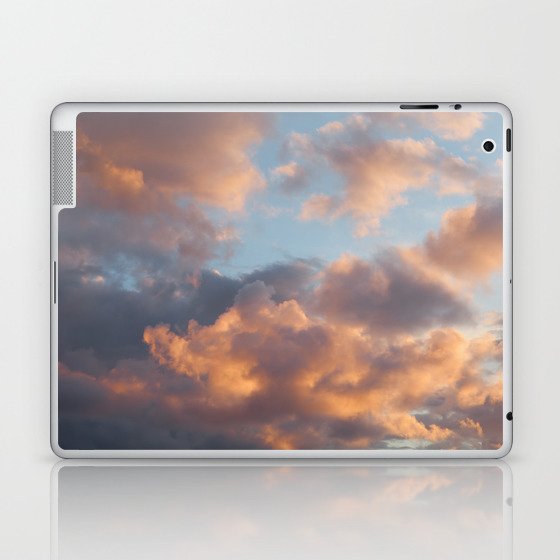 Peach Clouds Laptop & iPad Skin