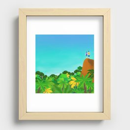 On top of the world with you Recessed Framed Print