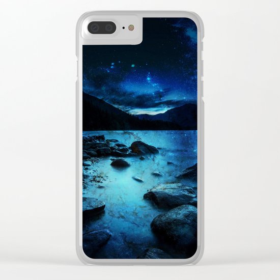 Magical Mountain Lake Clear iPhone Case