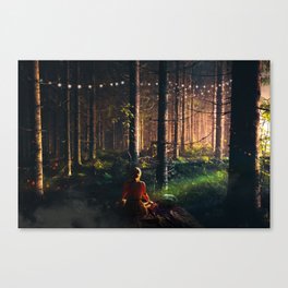 An afternoon in a Mystic Forest Canvas Print
