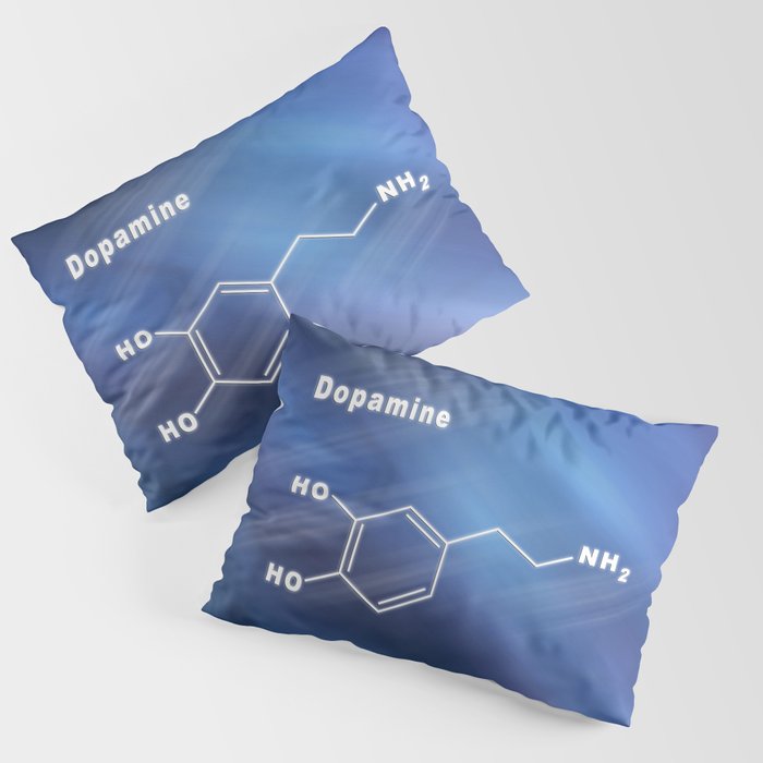 Dopamine Hormone Structural chemical formula Pillow Sham