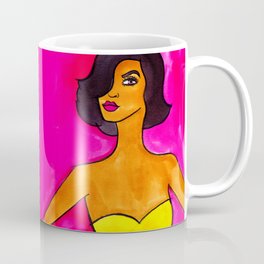 Pink and Yellow Coffee Mug