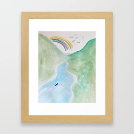 rainbow river lake Framed Art Print