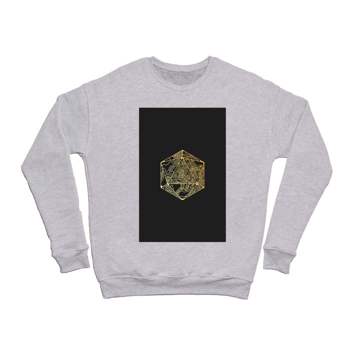 Gold Icosahedron Crewneck Sweatshirt