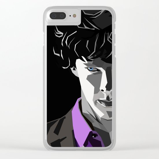 Sherlock Holmes Portrait Clear iPhone Case