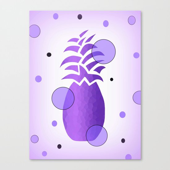 Purple Whimsical Pineapple Canvas Print
