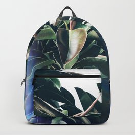Verve Backpack | Nature, Mixed Media, Illustration, Green, Graphicdesign, Summer, Ficuselastica, Wilderness, Tropical, Rubbertree 