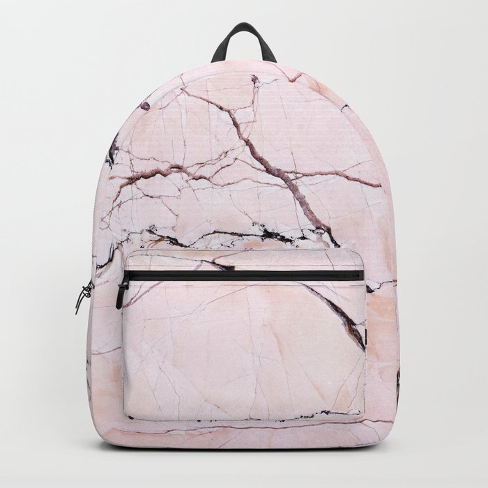 Light Pink Marble Detail Backpack By Mmartabc Society6