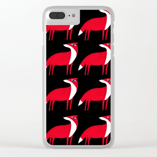 Fox pattern Clear iPhone Case