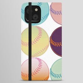 Pop Art Baseballs iPhone Wallet Case