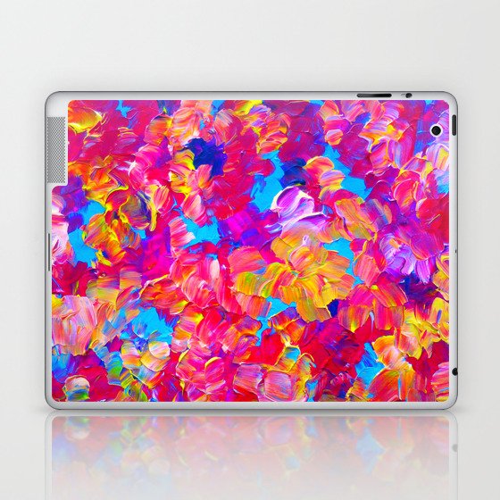 Floral Fantasy Bold Abstract Flowers Acrylic Textural Painting