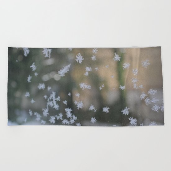 It's frosty "Ice Flower" #2 #art #society6 Beach Towel