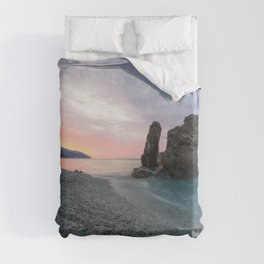 Sunrise in Monterosso Duvet Cover