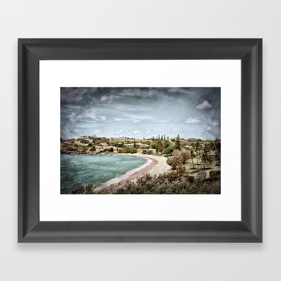 Living by the ocean Framed Art Print