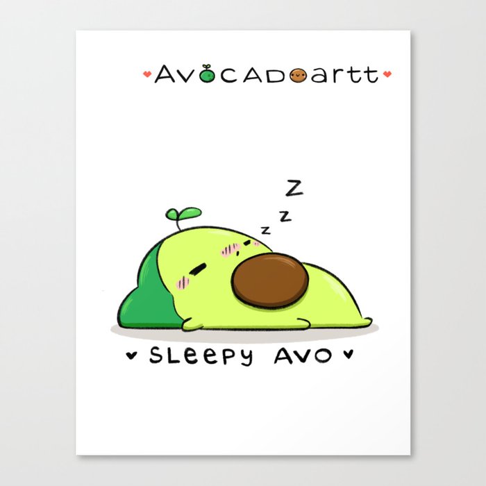 Sleepy Avo Canvas Print
