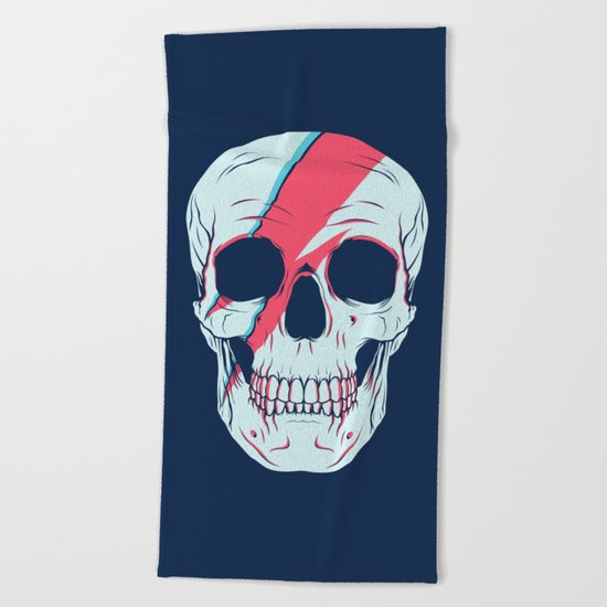 Bowie Skull Beach Towel