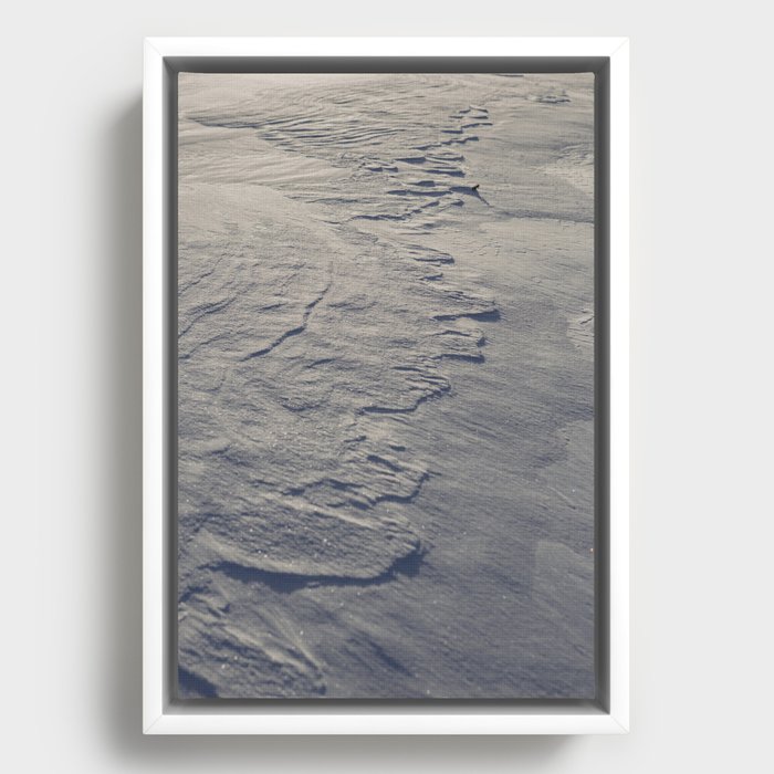winter details in a snowlandscape in norway Framed Canvas
