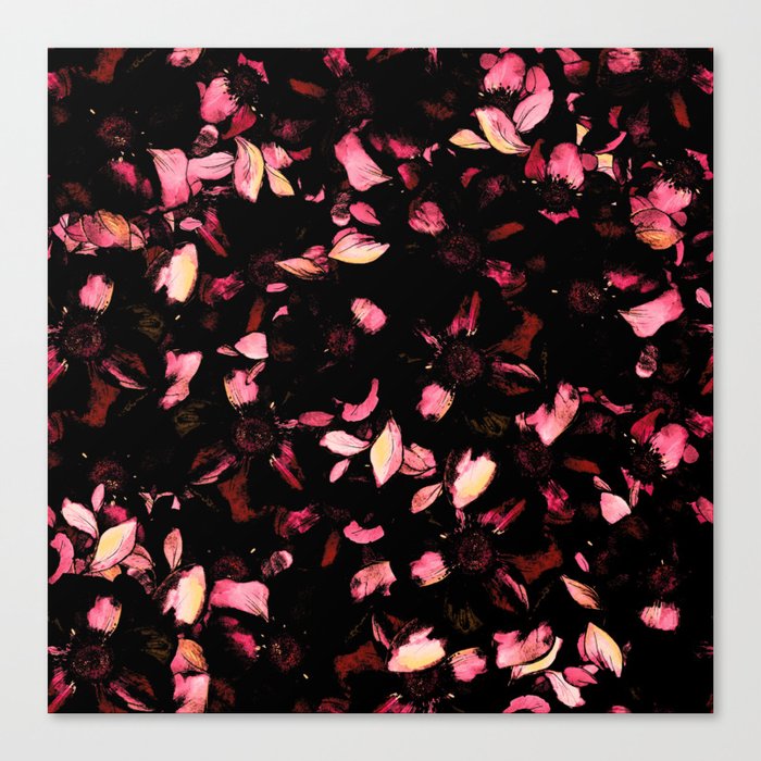 Lots of flowers in the dark C 1 Canvas Print