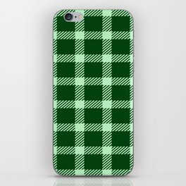 Green & Black Color Check Design iPhone Skin