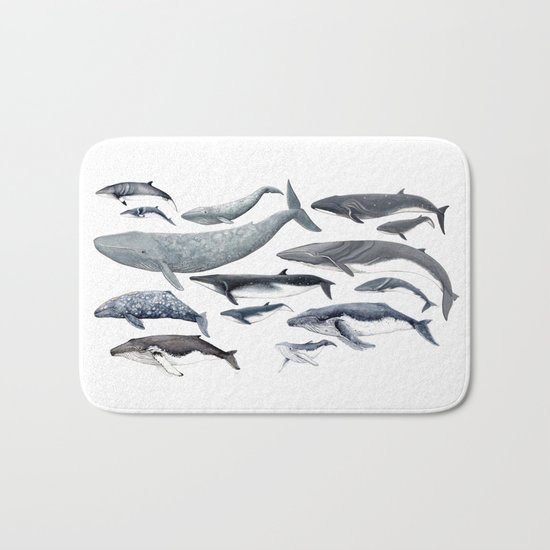 Whale diversity Bath Mat