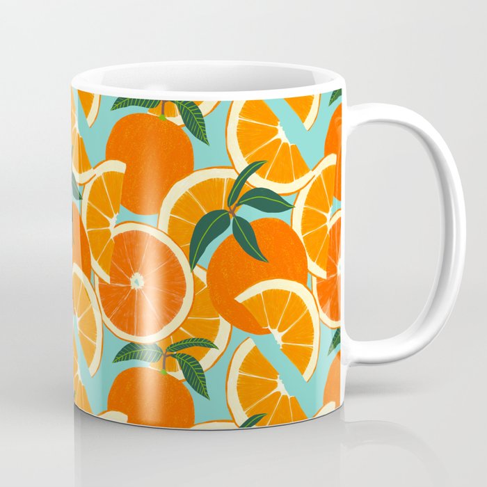 Orange Harvest - Blue Coffee Mug