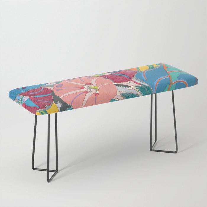 Vintage Floral 3 Bench